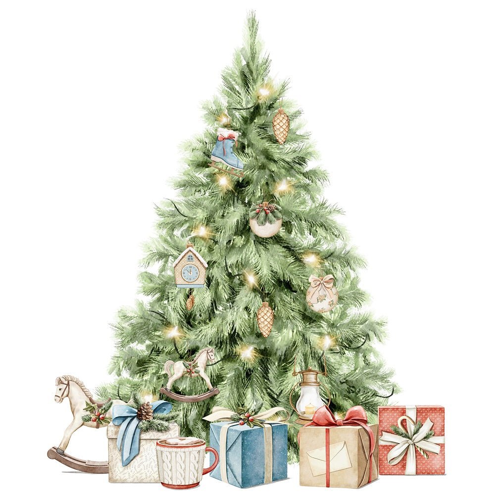 Christmas Little Critters Scene #3 Fabric Panel