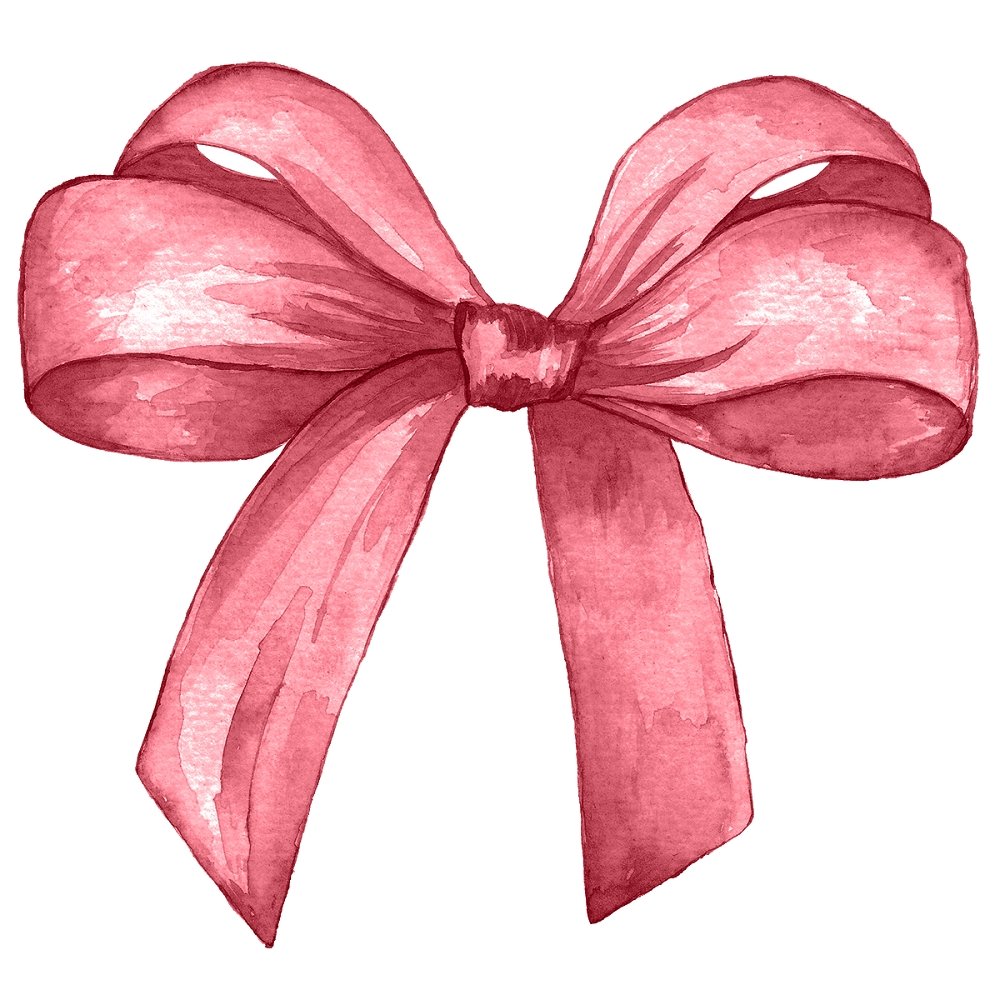 Christmas Trees Pink Bow Fabric Panel