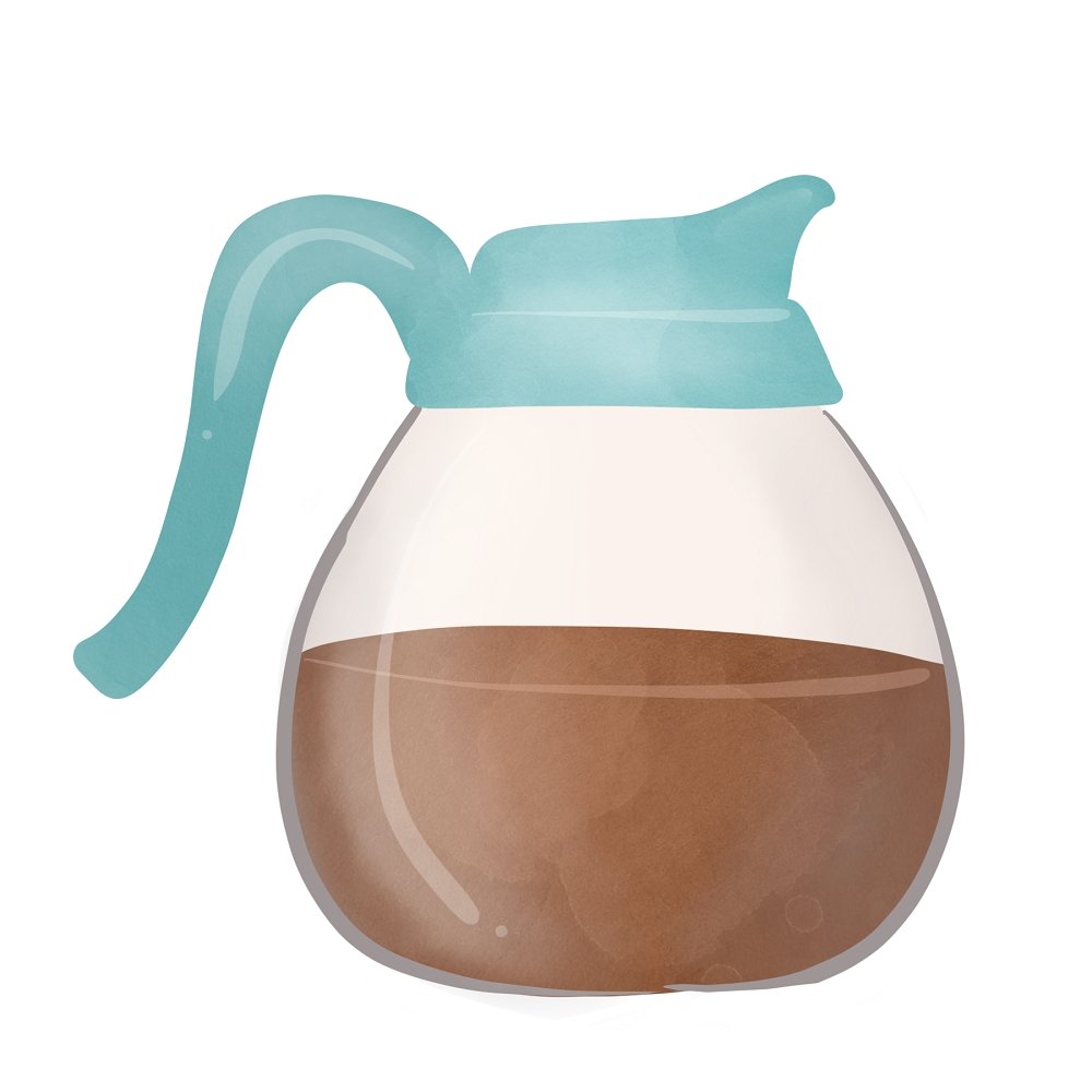 Coffee Pot Fabric Panel