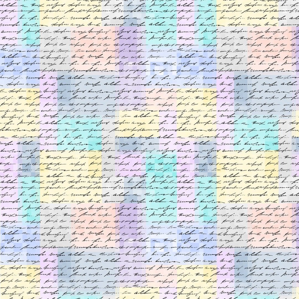 Vintage Colorful Inscriptions Fabric