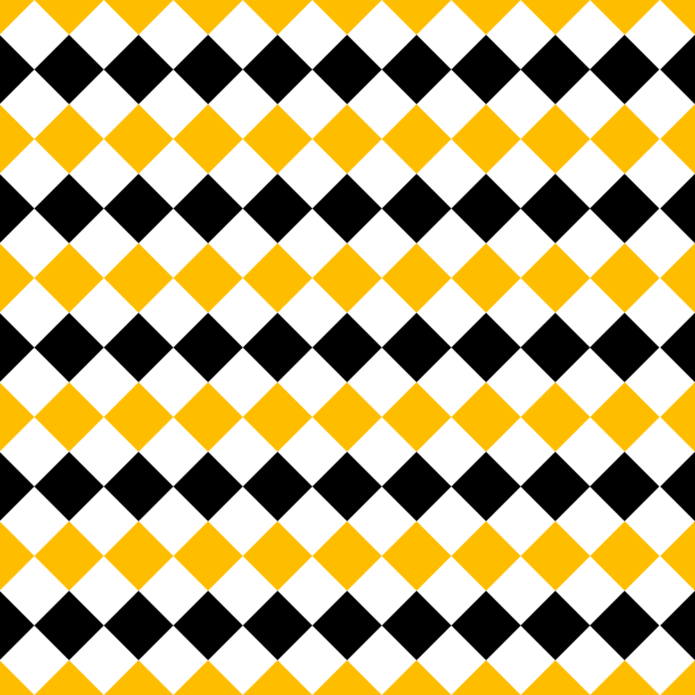 Checkered Diamond Pattern Basics Fabric - Bee Hive