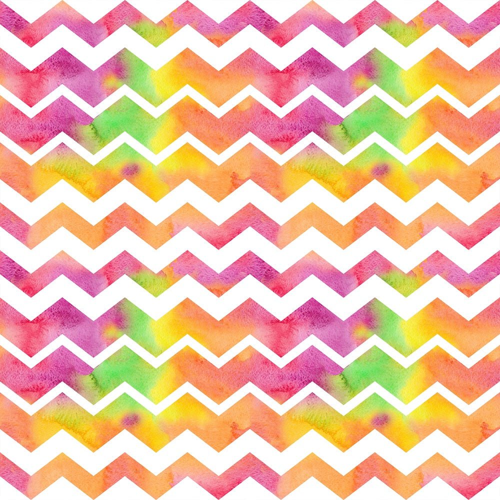 Chevron on Colorful Grunge Fabric