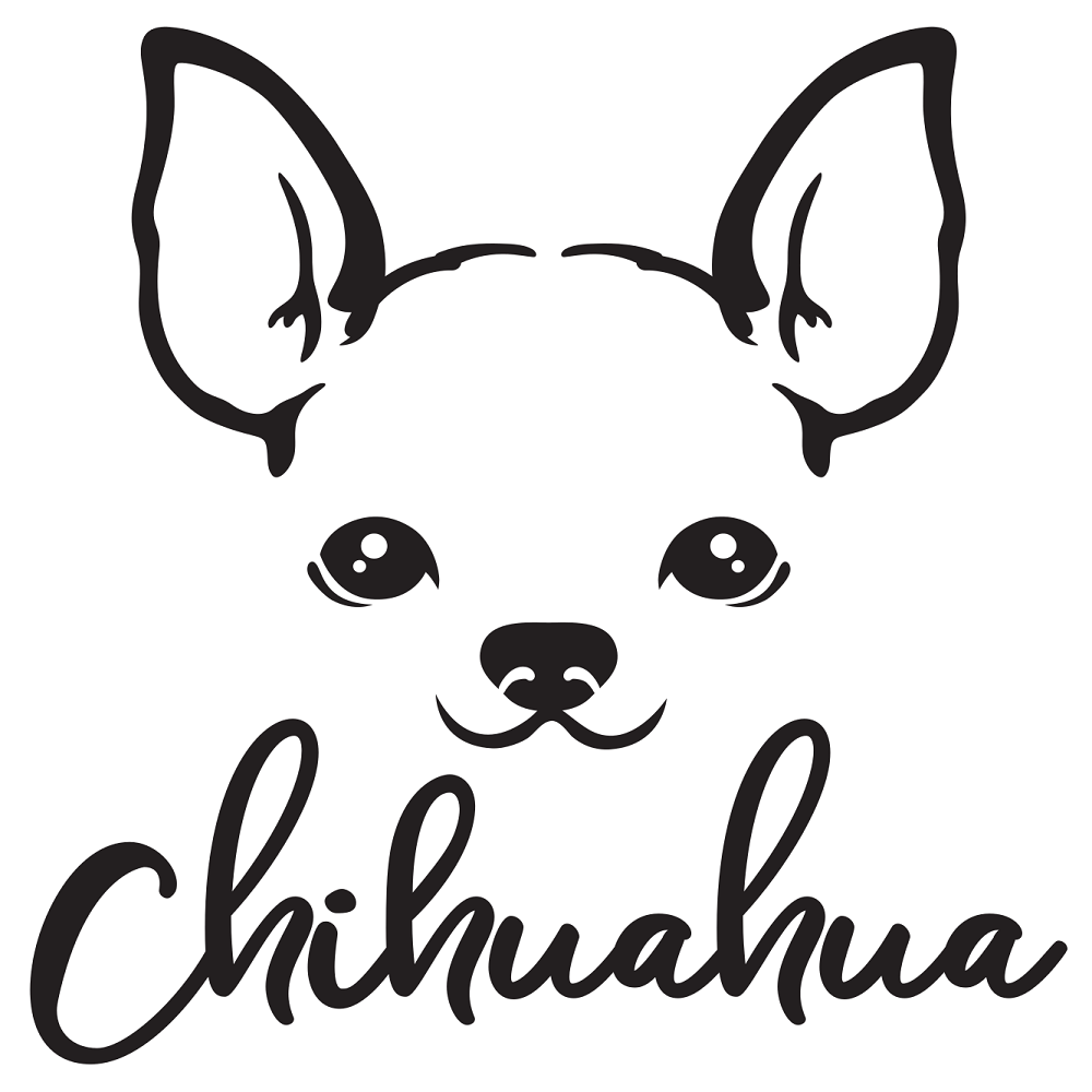 Chihuahua Fabric Panel - White