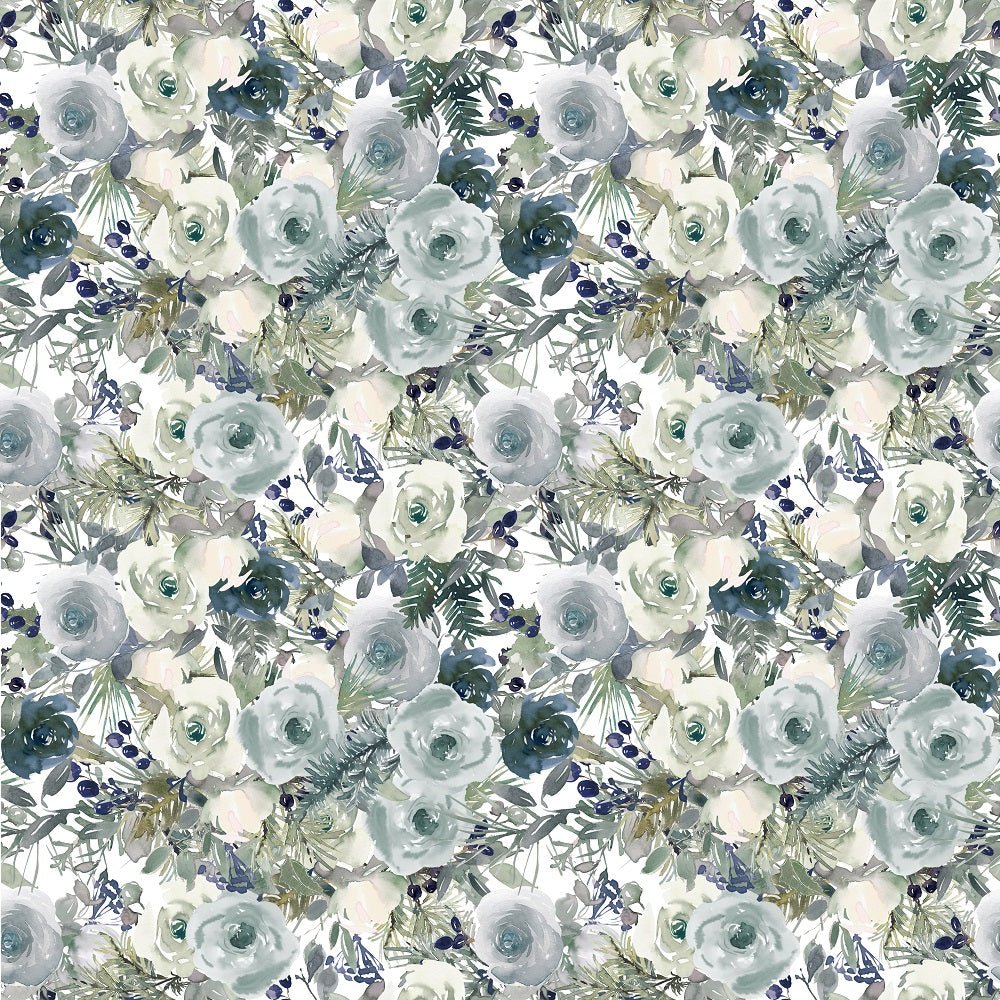 Christmas Floral Pattern #6 Fabric