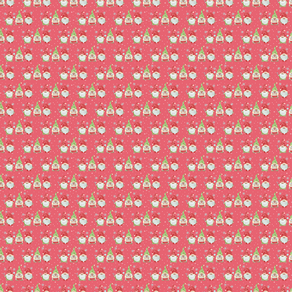 Christmas Gnomes With Candy Fabric - Red