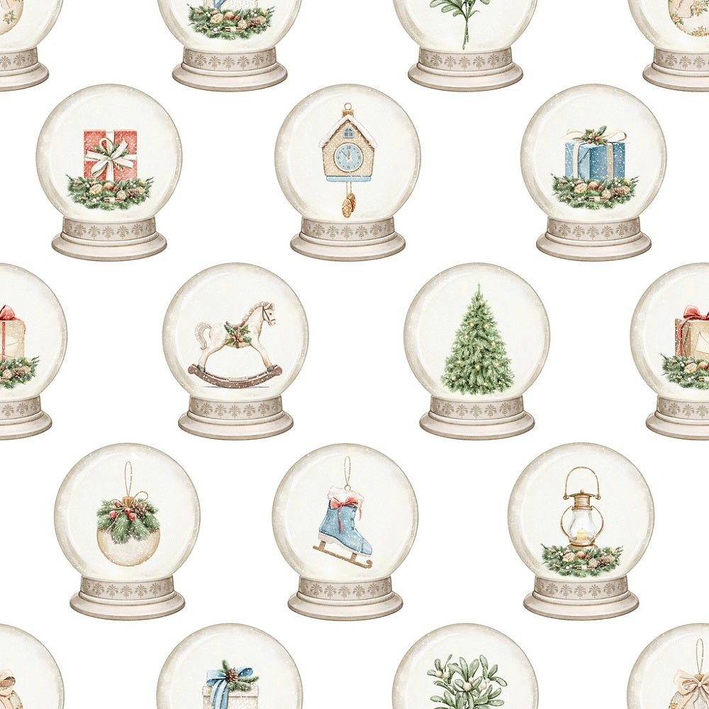 Christmas Little Critters Snow Globe Decorations Fabric