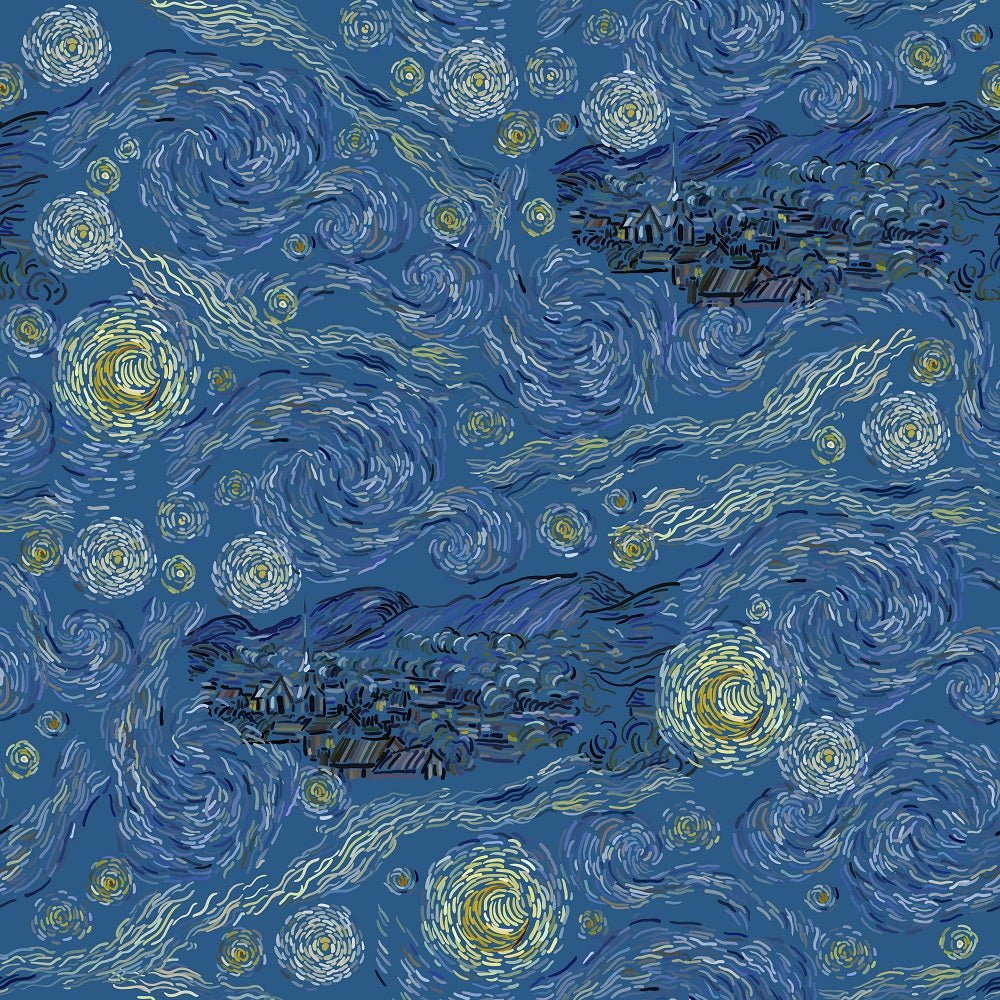 Vincent Sky Fabric - Blue