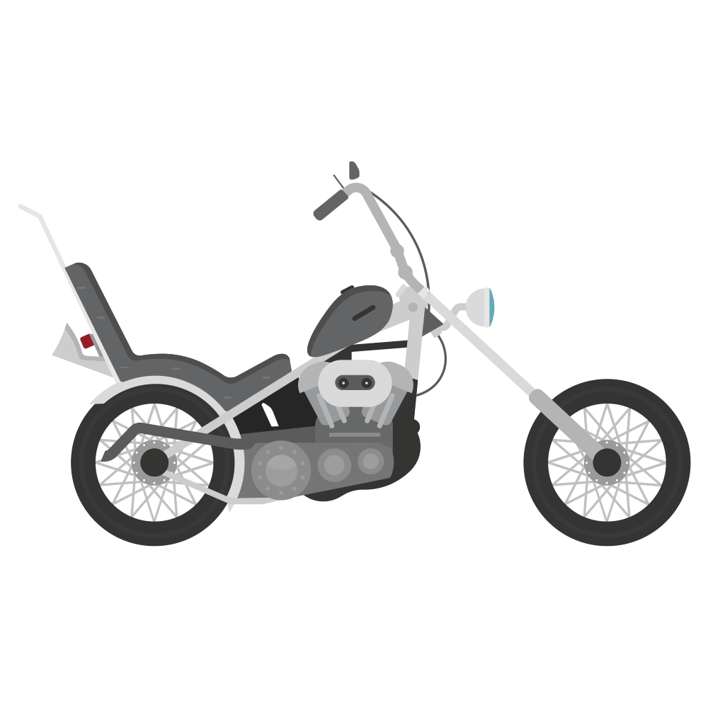 Chopper Motorcycle Fabric Panel