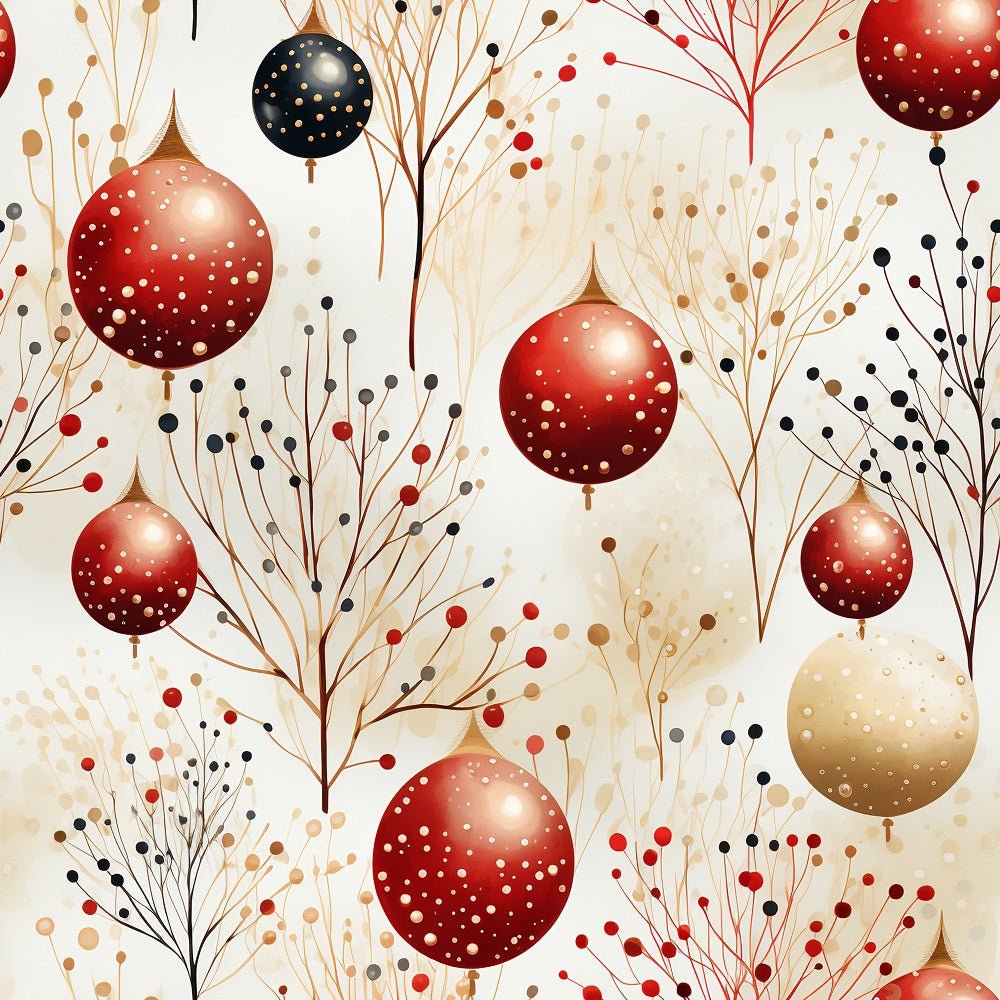 Christmas Bulbs Pattern #11 Fabric