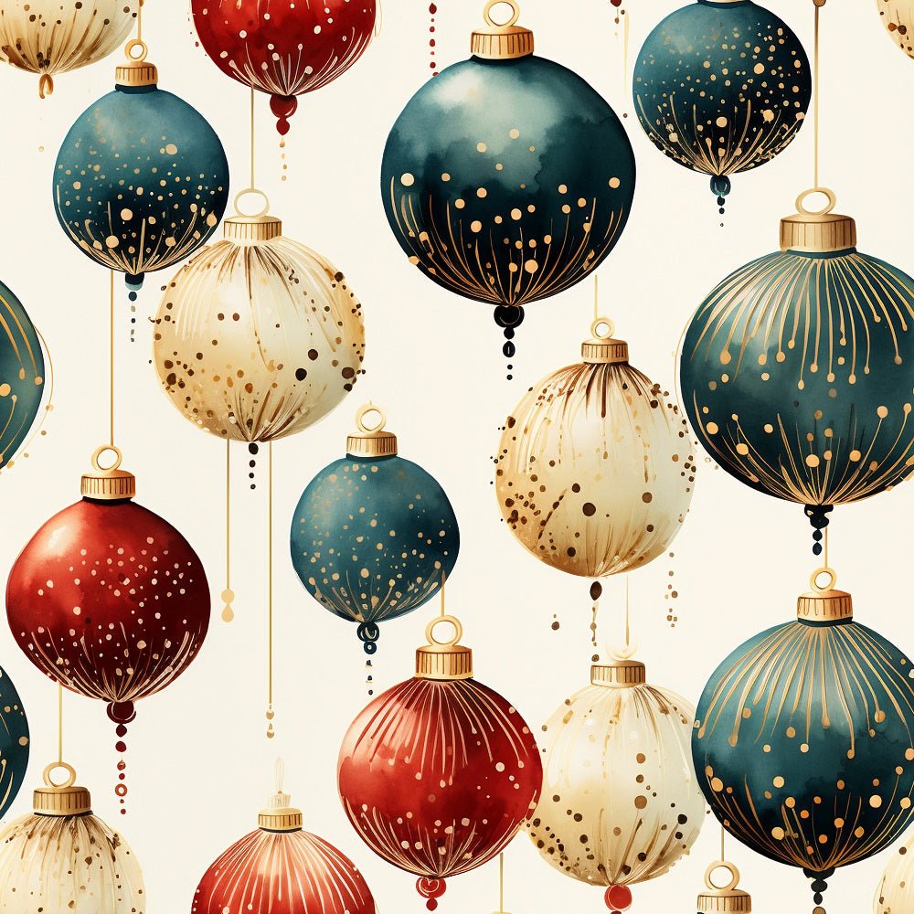 Christmas Bulbs Pattern #14 Fabric