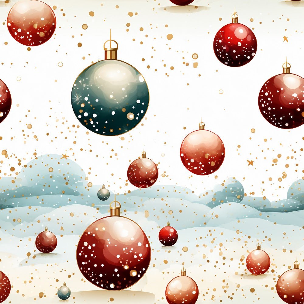 Christmas Bulbs Pattern #6 Fabric