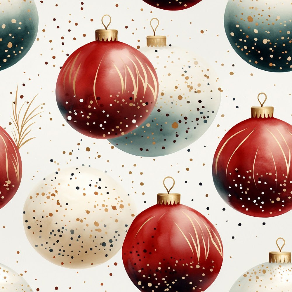 Christmas Bulbs Pattern #8 Fabric