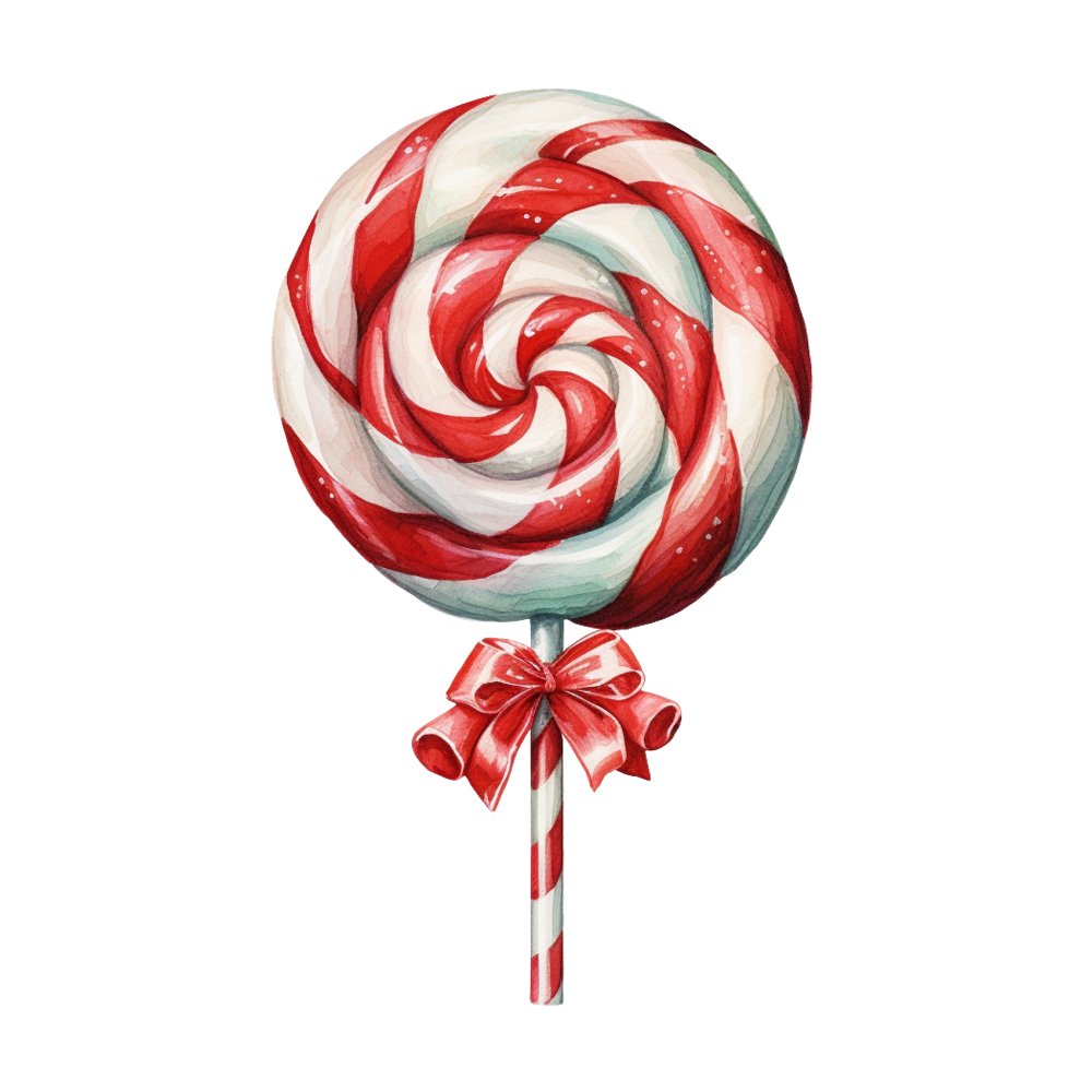 Christmas Desserts Lollipop #3 Fabric Panel