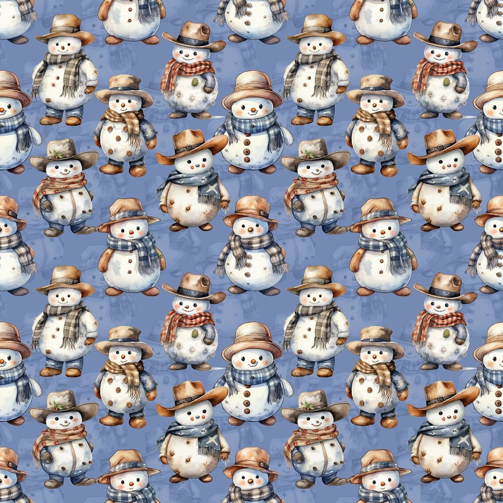 Chubby Snowmen Fabric