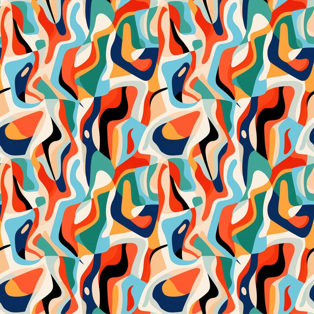 Colorful Contoured Abstract Fabric