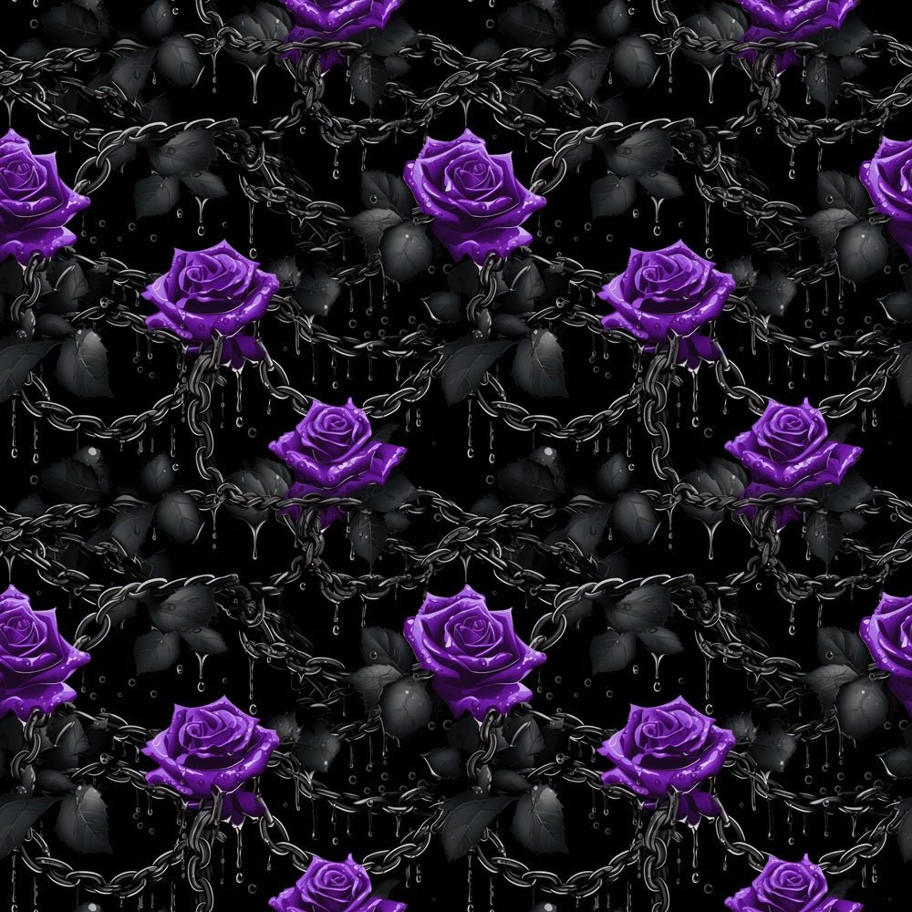 Vibrant Purple Rose Fabric