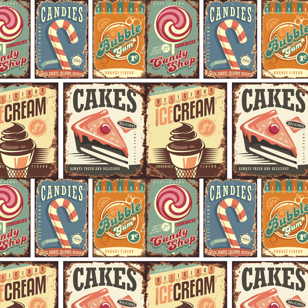 Vintage Candy Shop Fabric - Multi