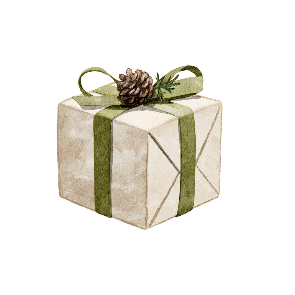 Vintage Christmas Present Fabric Panel