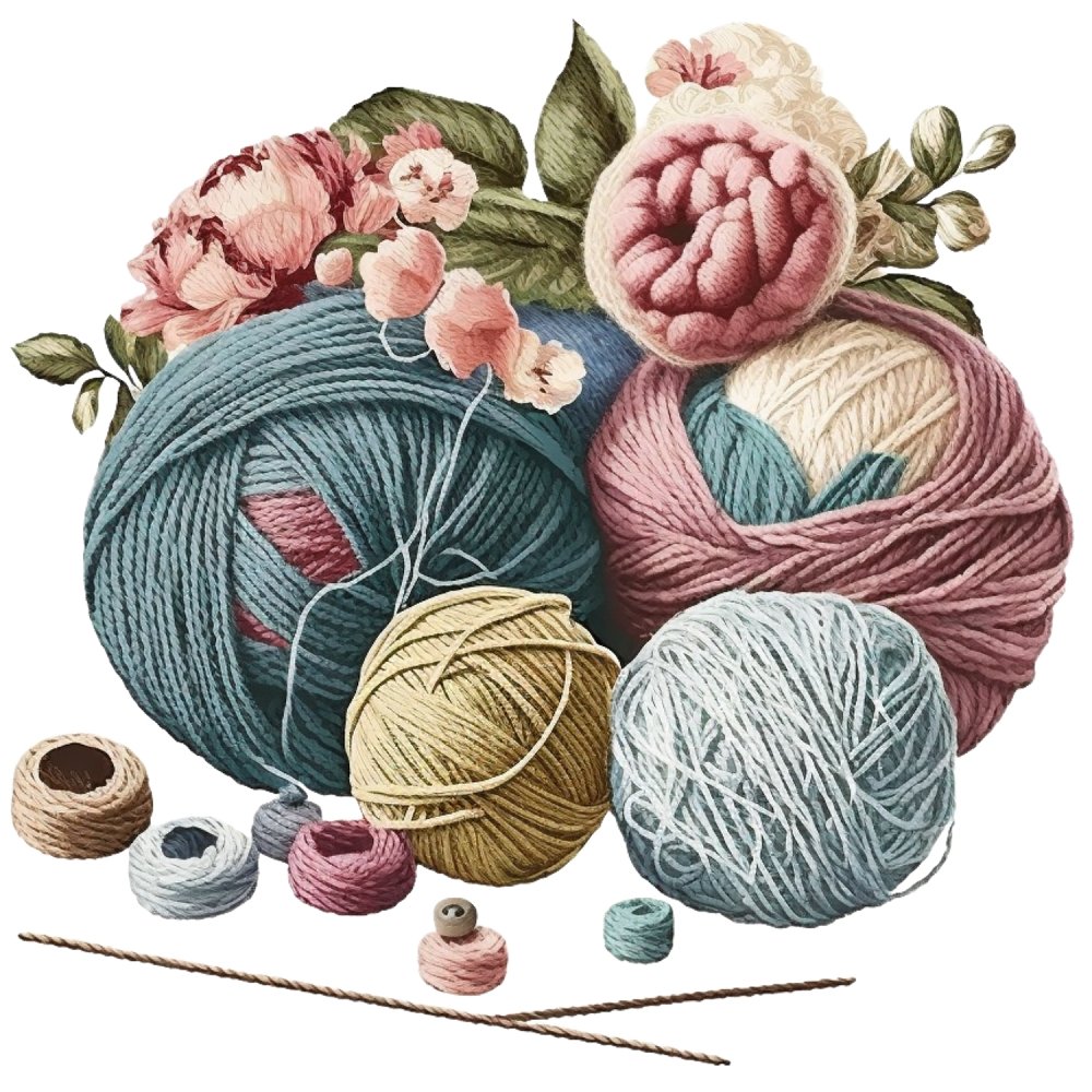 Vintage & Floral Sewing Accessory #6 Fabric Panel