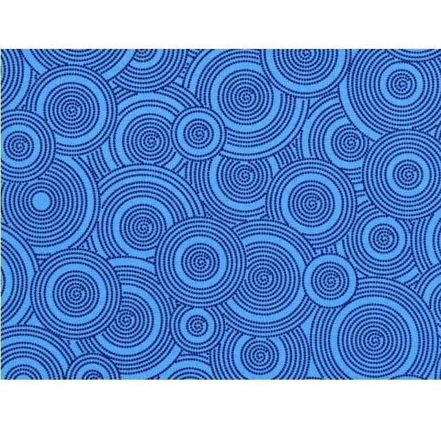 108" Get Back Circles Quilt Backing - Navy