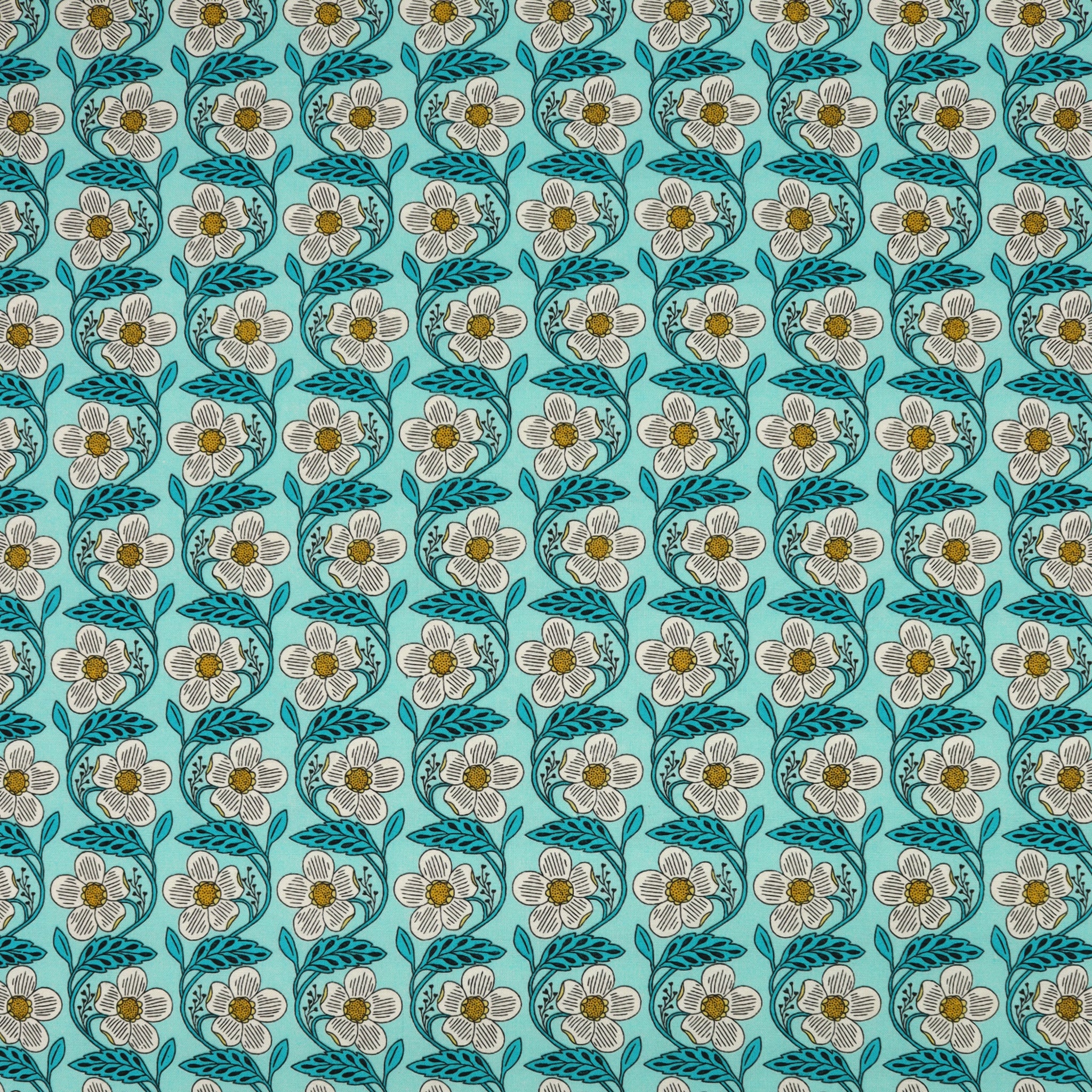Blooming Color 2 Fabric Collection - Dora Turquoise