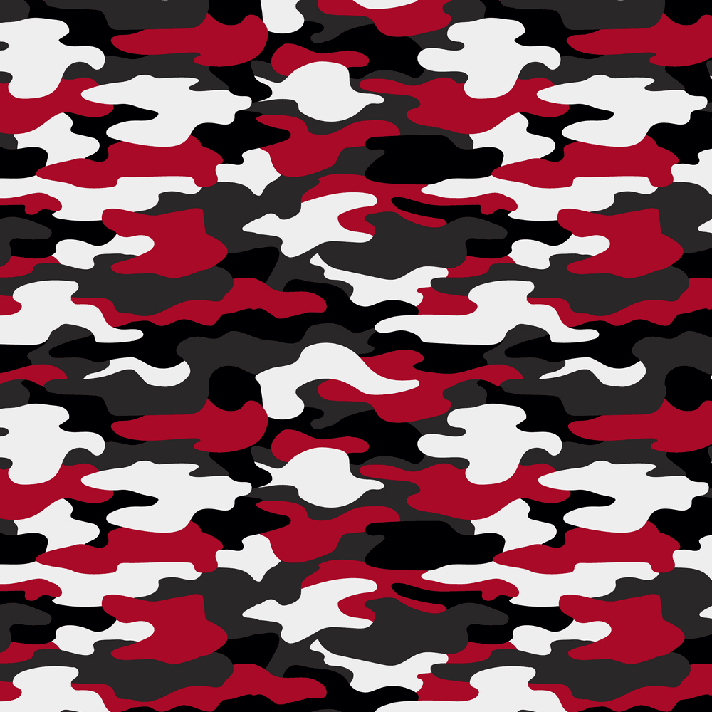 Camouflage Fabric - Red/Black
