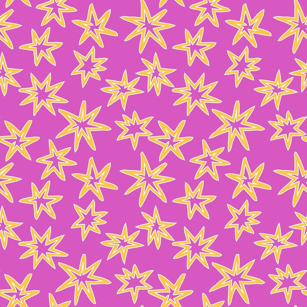Celestial Stars Fabric - Purple