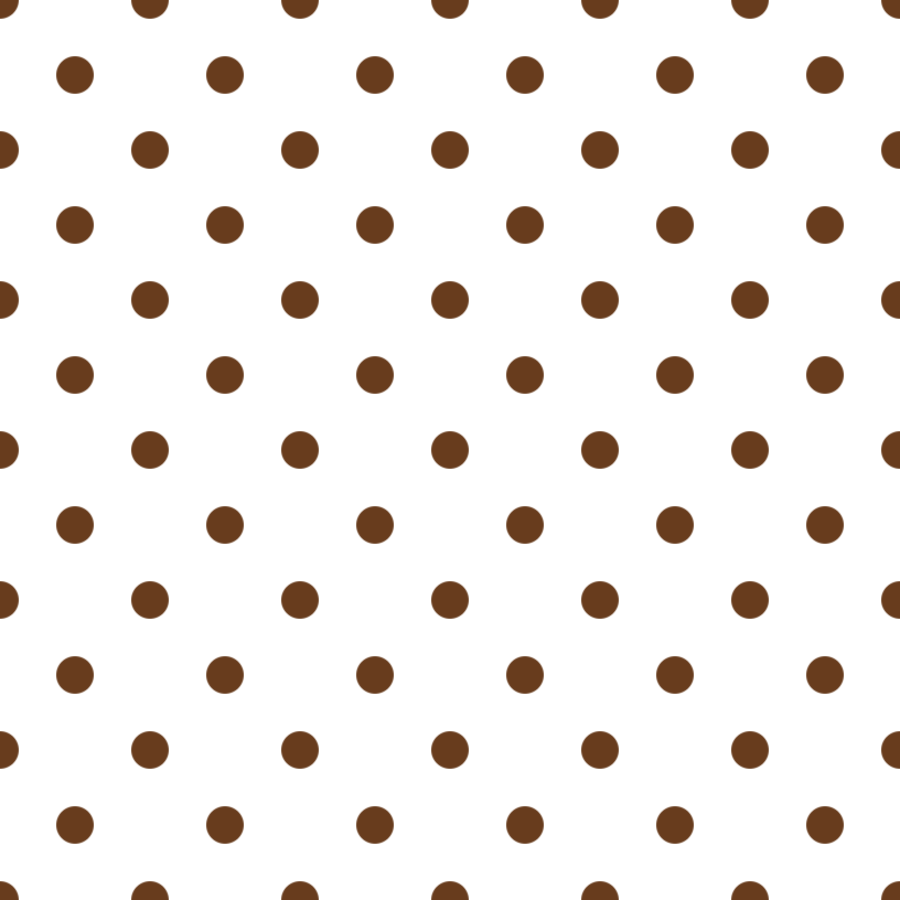 Chocolate Dots Fabric - White