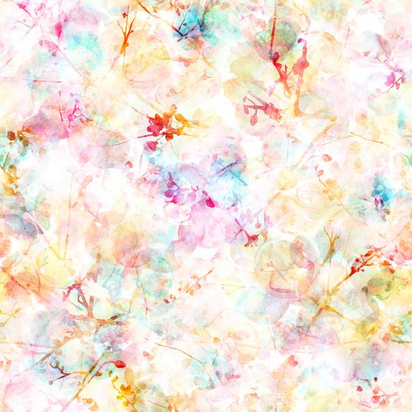 Watercolor Tree Branches Fabric - Multi