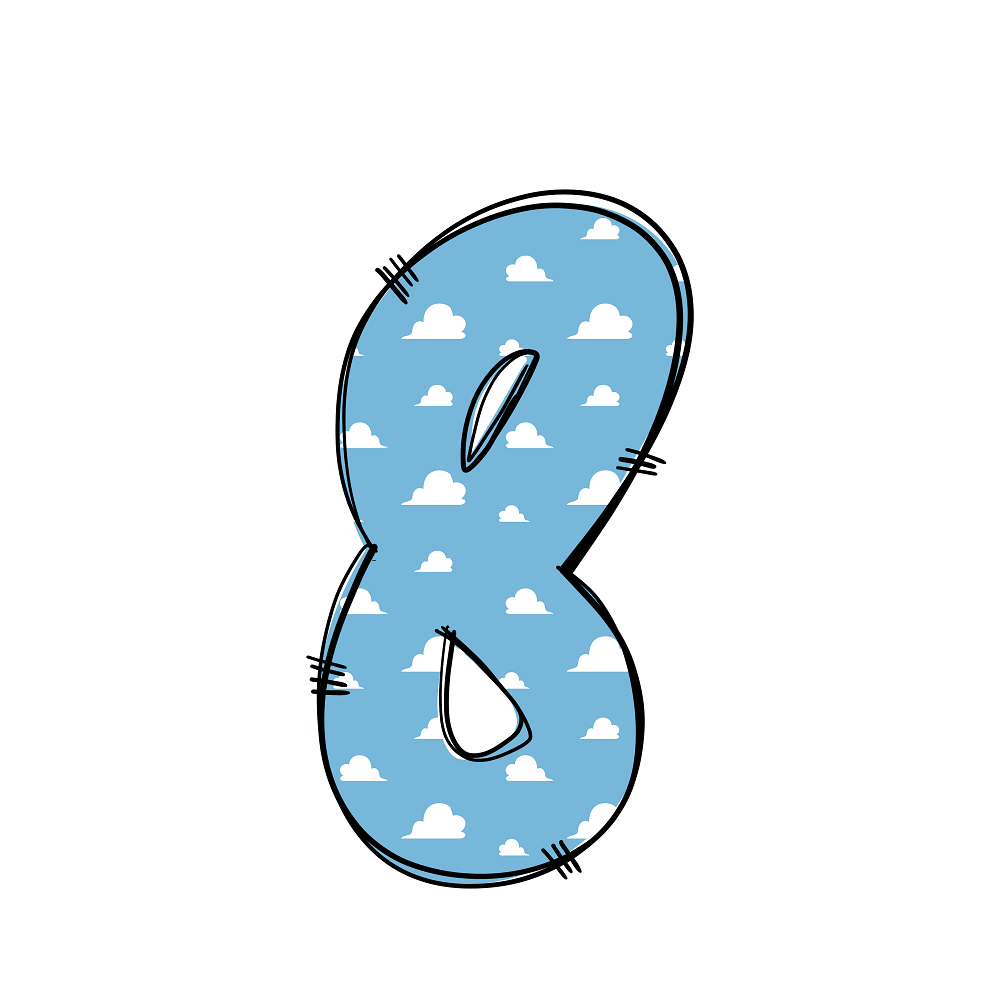 Western Cowboy ''8'' Clouds Fabric Panel