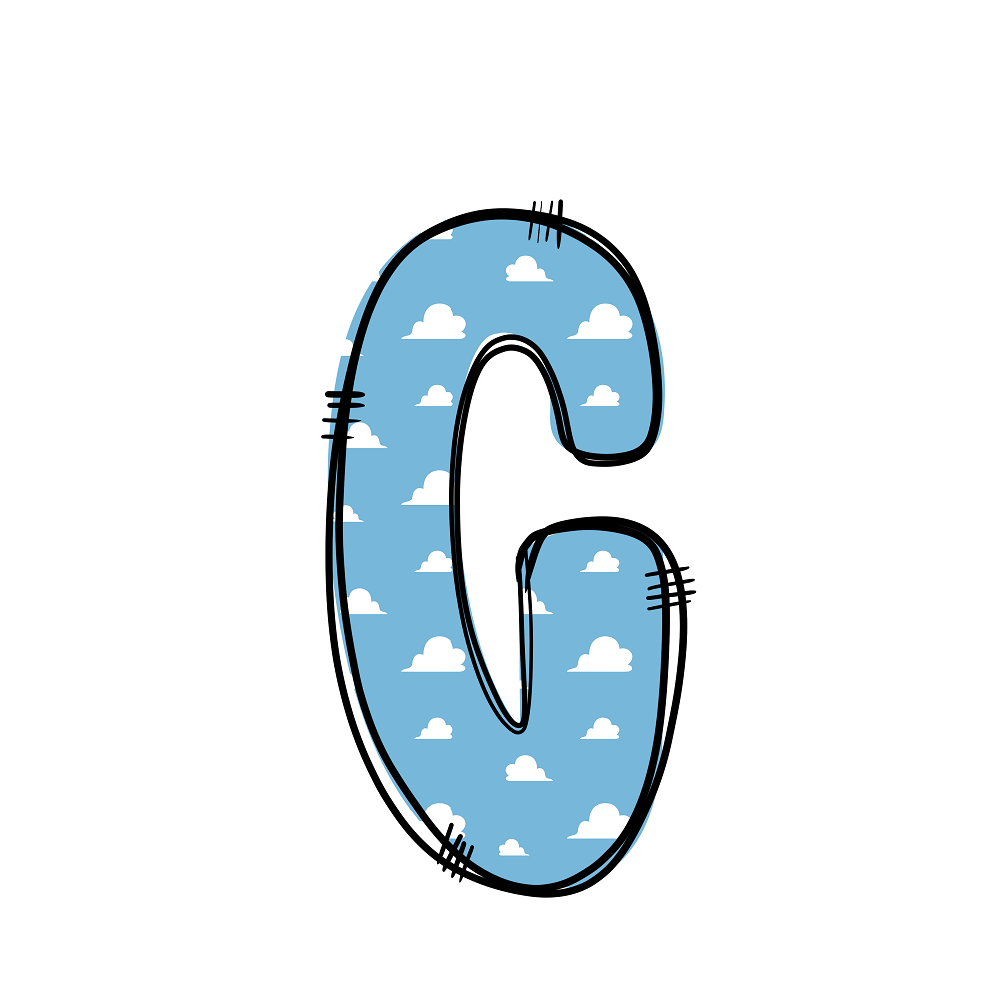 Western Cowboy ''C'' Clouds Fabric Panel