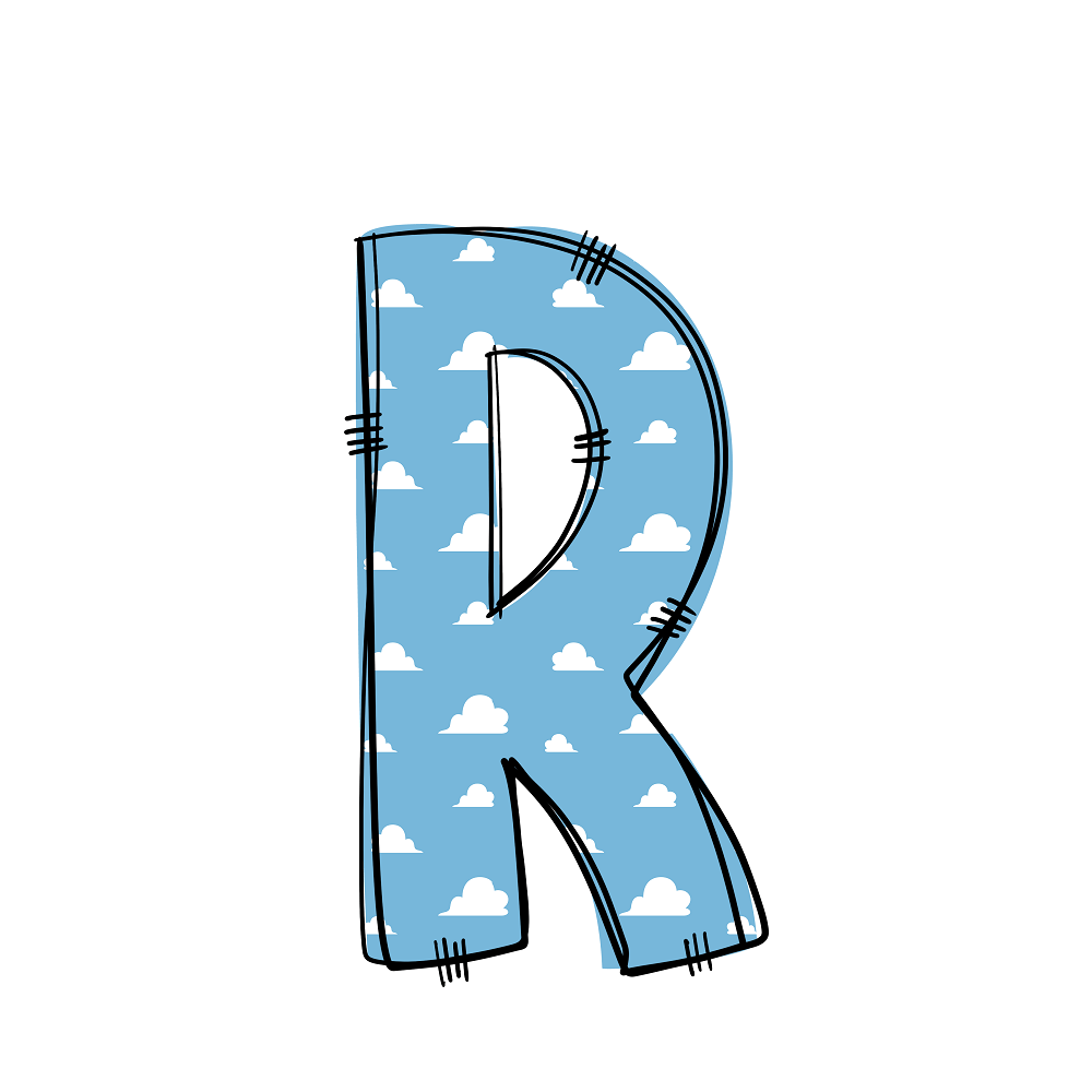 Western Cowboy ''R'' Clouds Fabric Panel