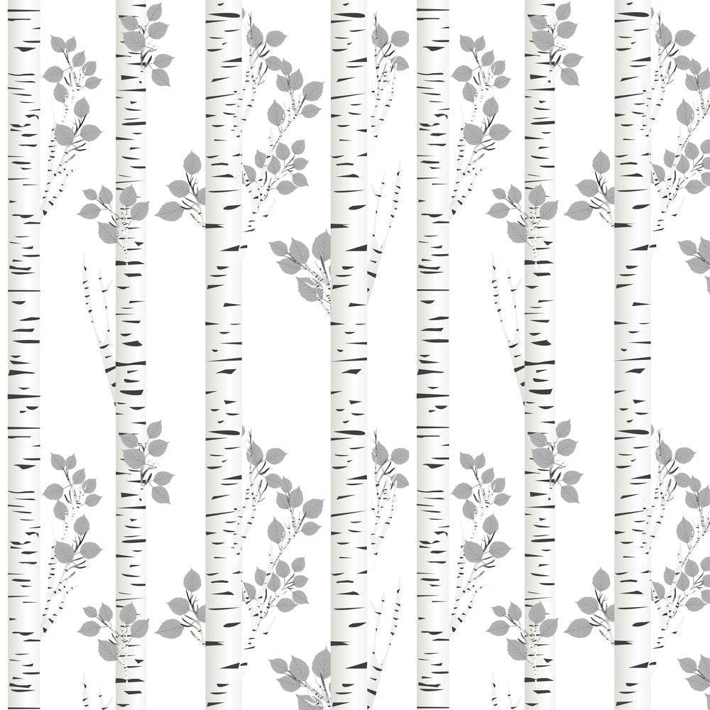 White Birch Trees Fabric