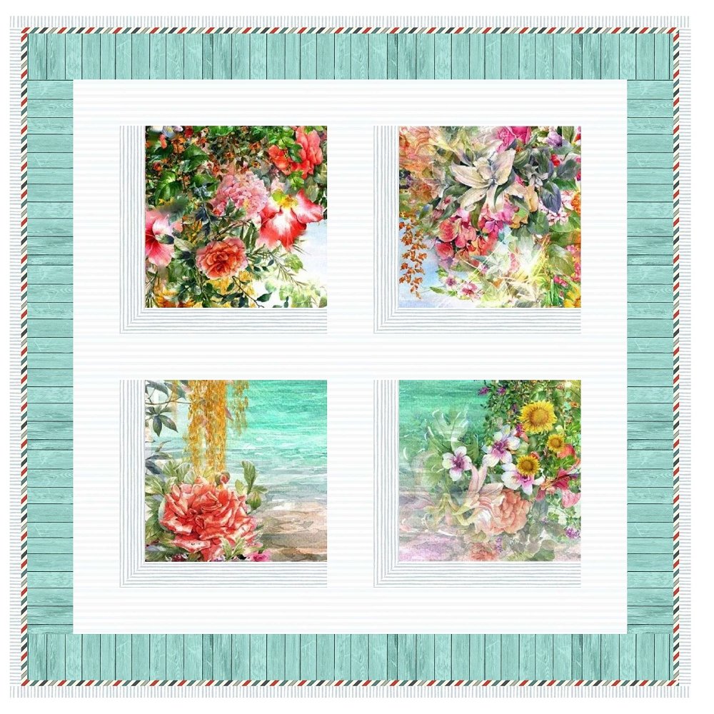 Window to the World - Ocean View Wall Hanging 29 1/2" x 29 1/2"