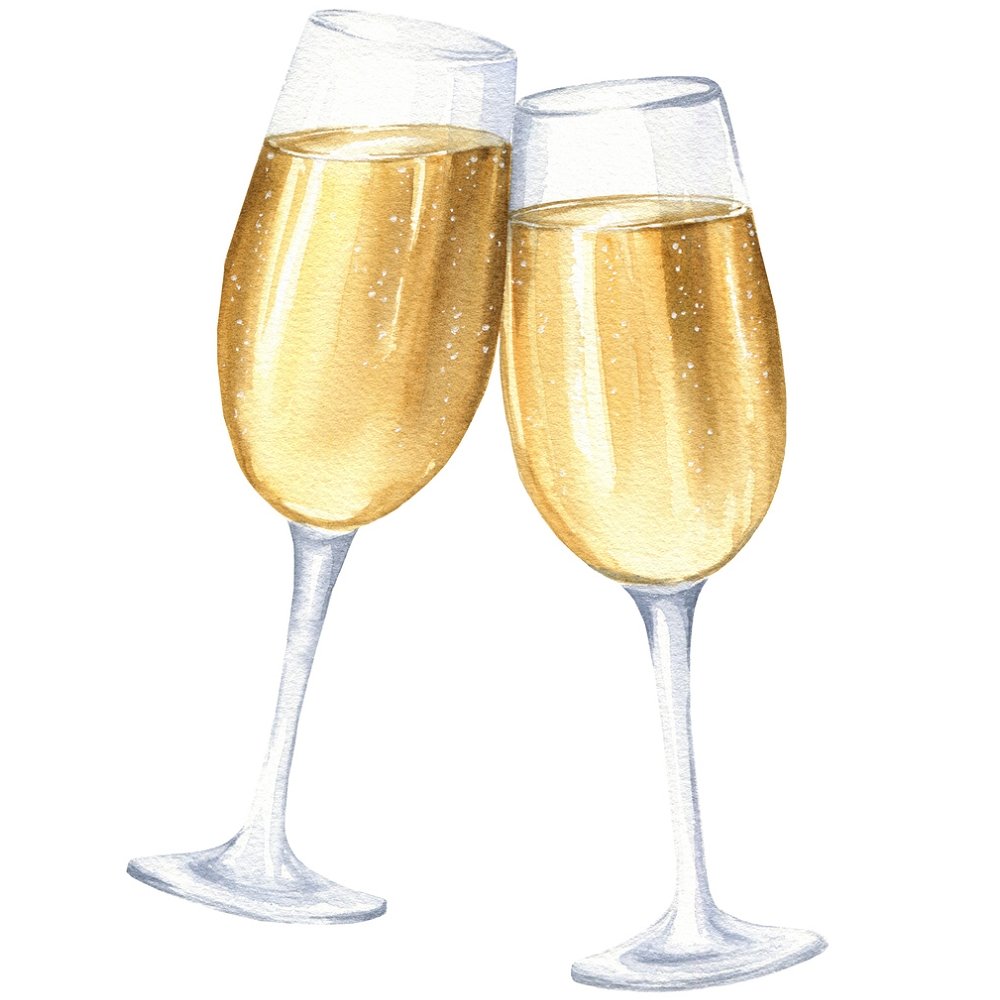 Champagne Toast Fabric Panel
