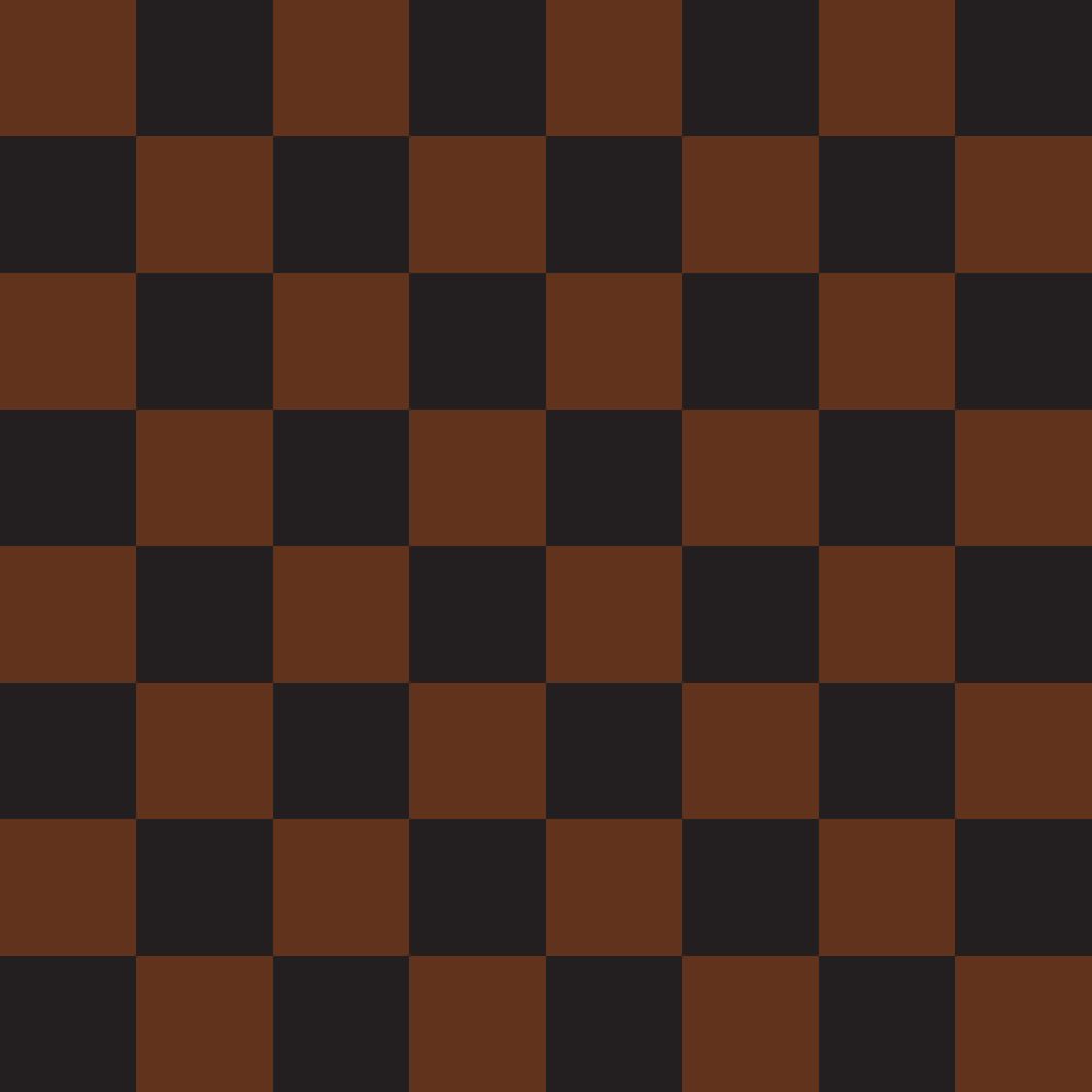 Checkered Basics Fabric - Chocolate on Black