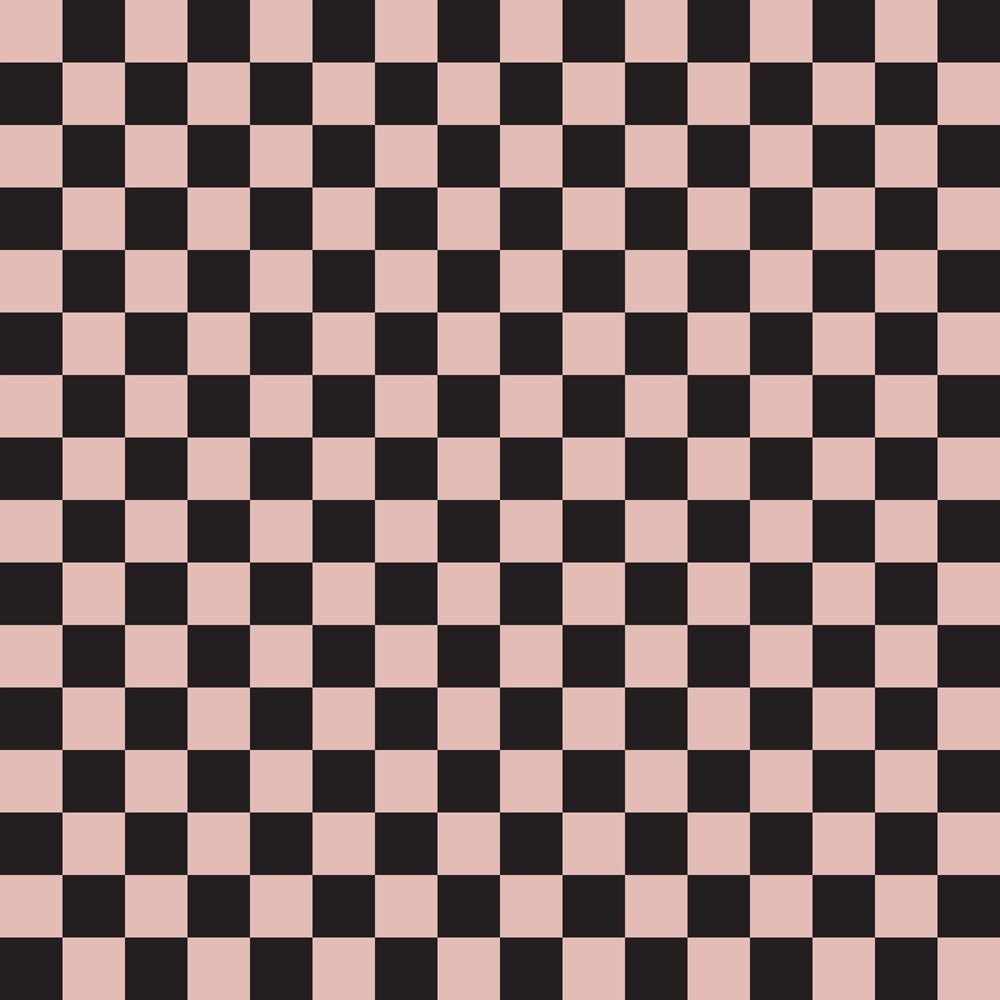 Checkered Basics Fabric - Rose Gold on Black