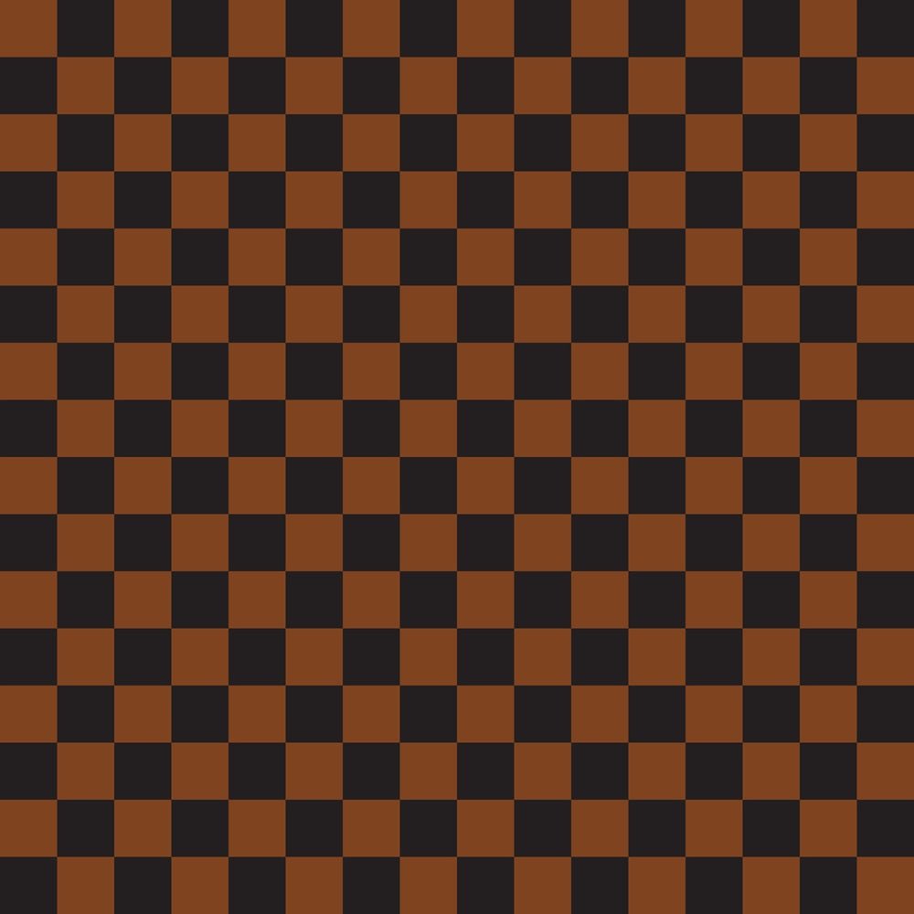 Checkered Basics Fabric - Russet on Black