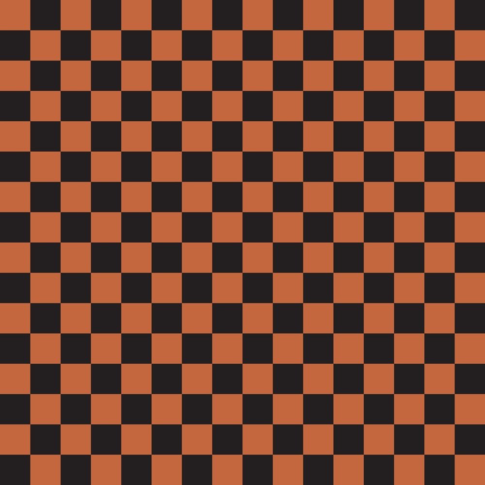 Checkered Basics Fabric - Sienna on Black