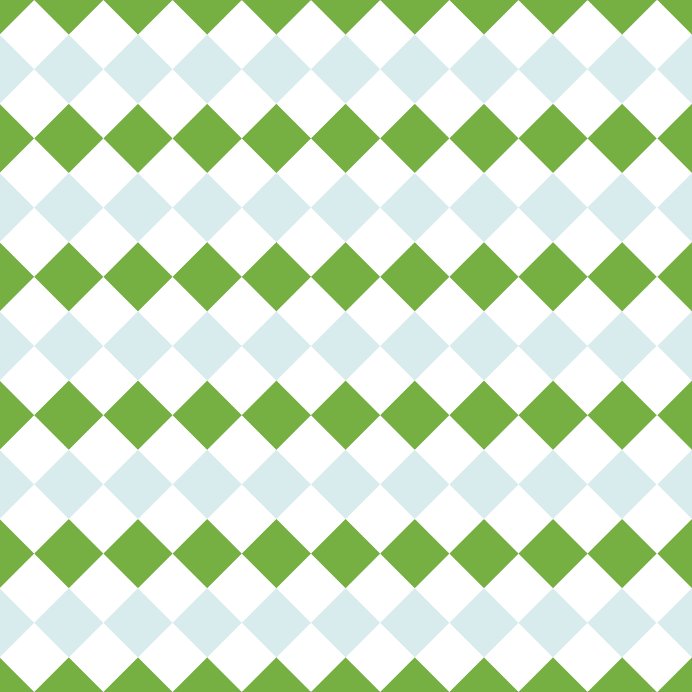 Checkered Diamond Pattern Basics Fabric - Boy