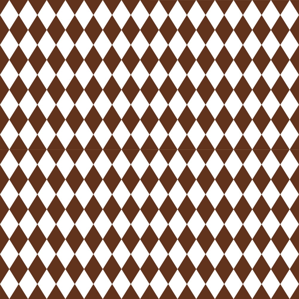 Checkered Diamond Pattern Basics Fabric - Chocolate