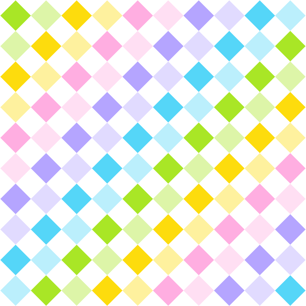Checkered Diamond Pattern Basics Fabric - Multi