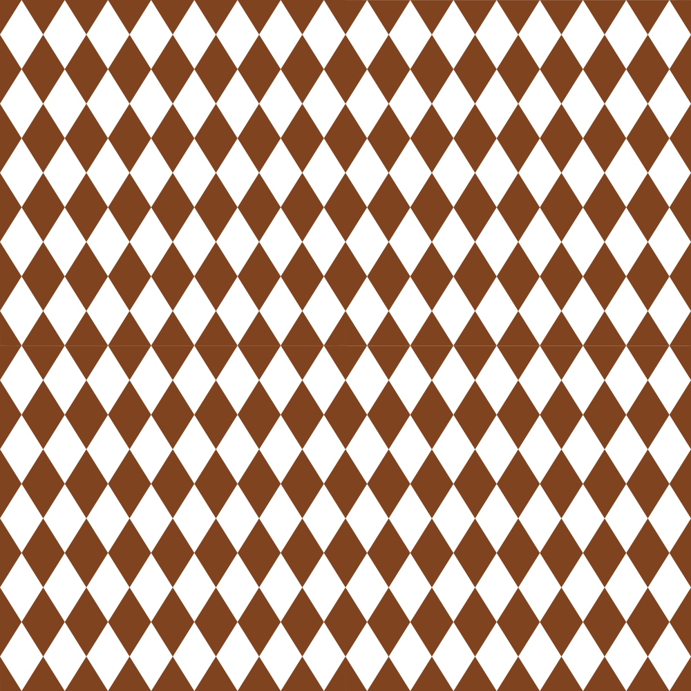Checkered Diamond Pattern Basics Fabric - Russet