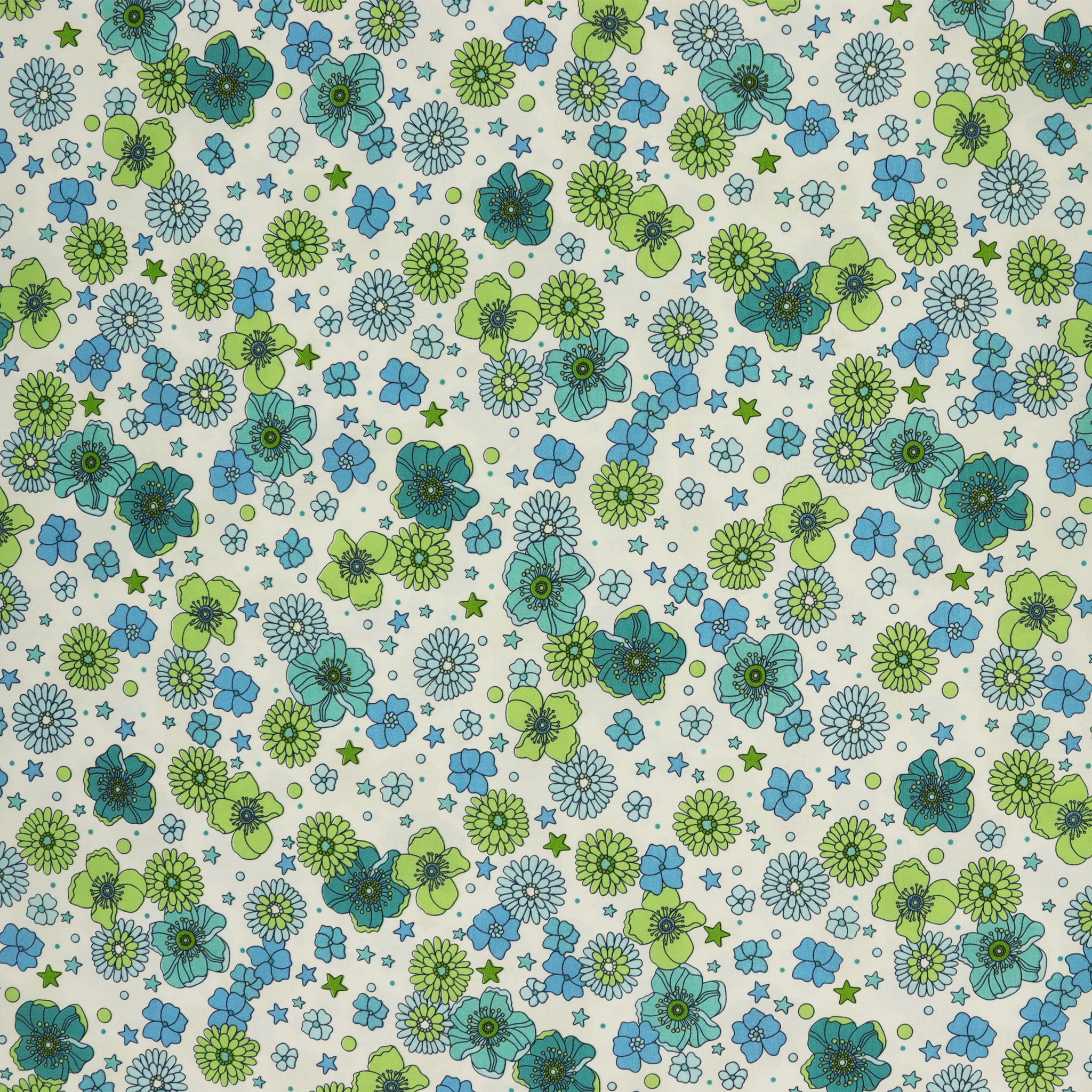 Tiny Secrets Fabric Collection - Open Meadow Aqua