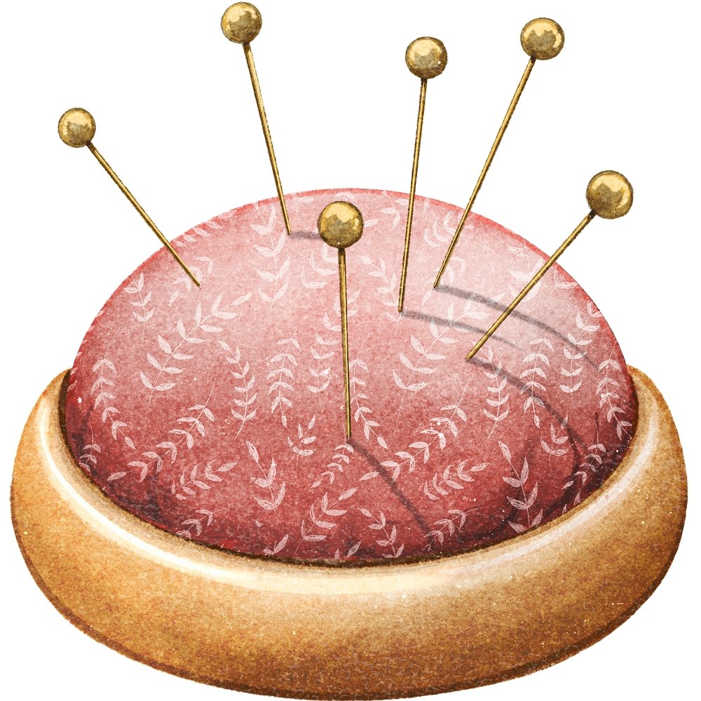 Vintage Pincushion Fabric Panel