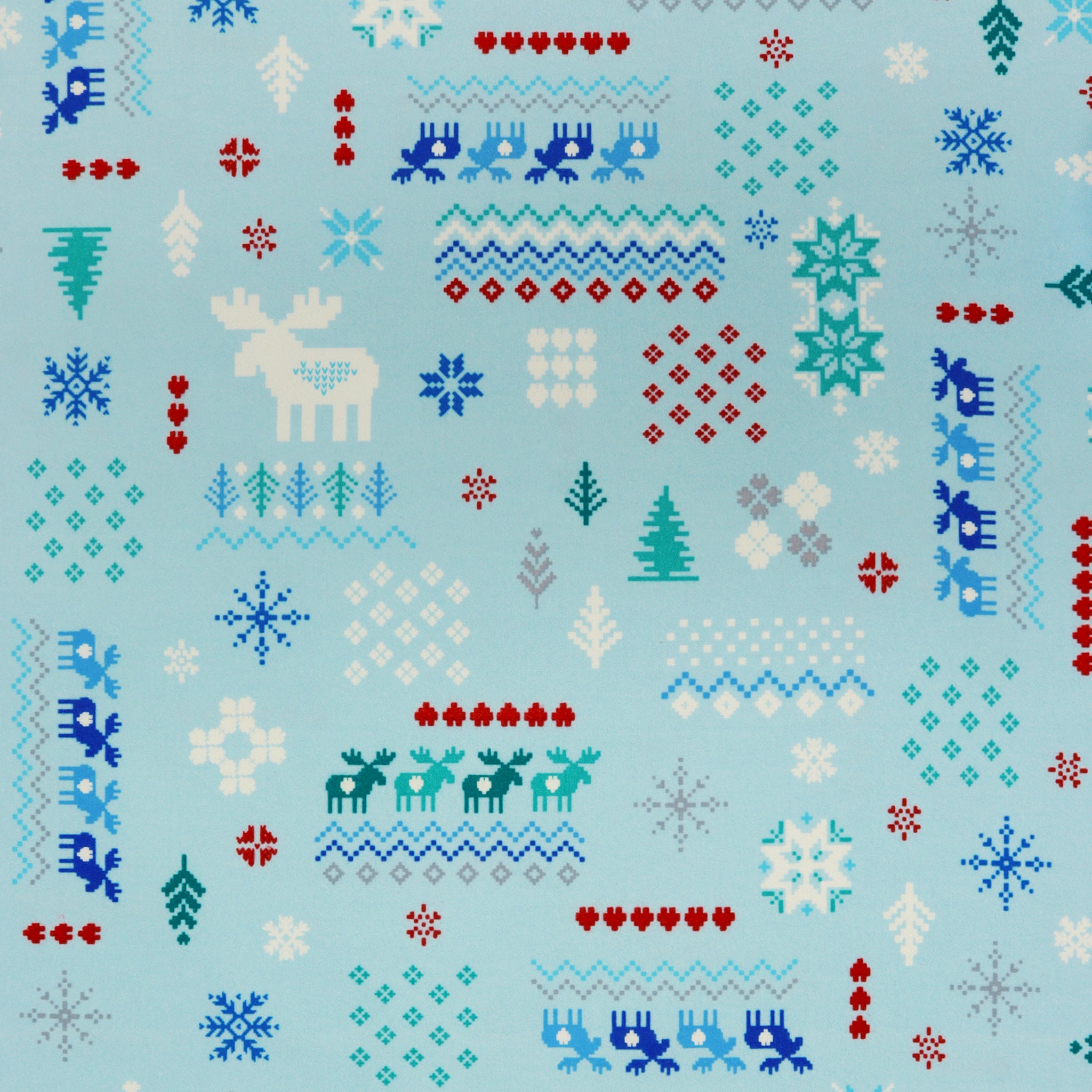 Winter Wonders Flannel Fabric Collection - Winter Wonders Knit Light Blue