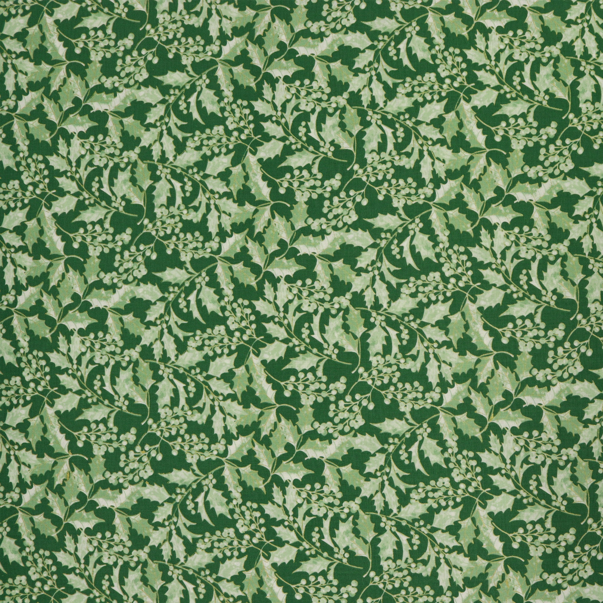 A Winter's Day Fabric Collection - Winter Holly Green