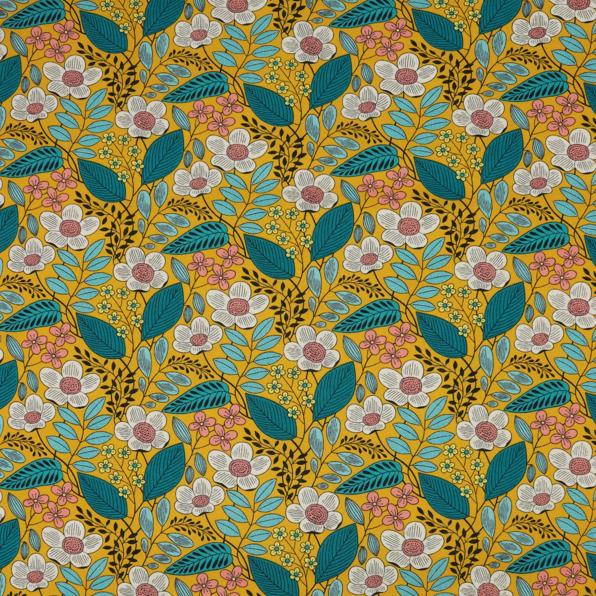 Blooming Color 2 Fabric Collection - Olivia Yellow