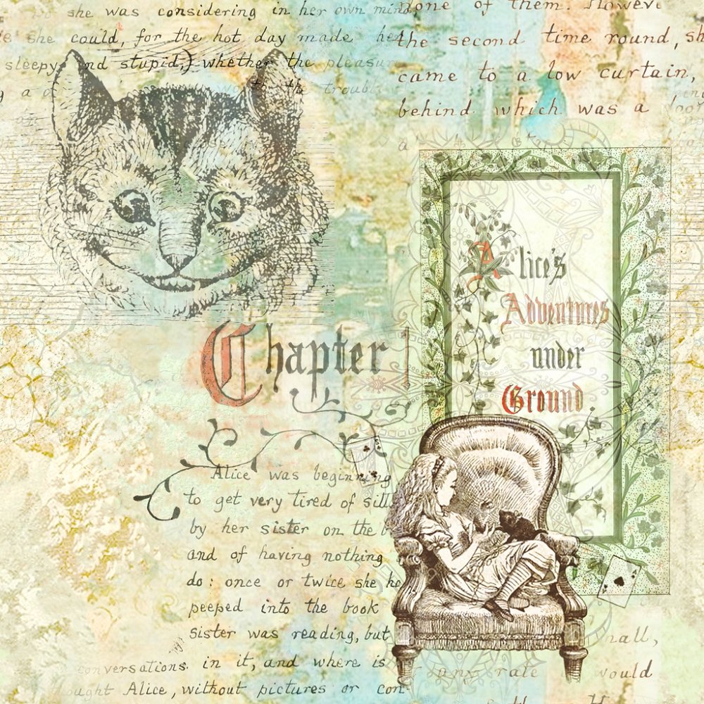 Cat and Alice Fabric