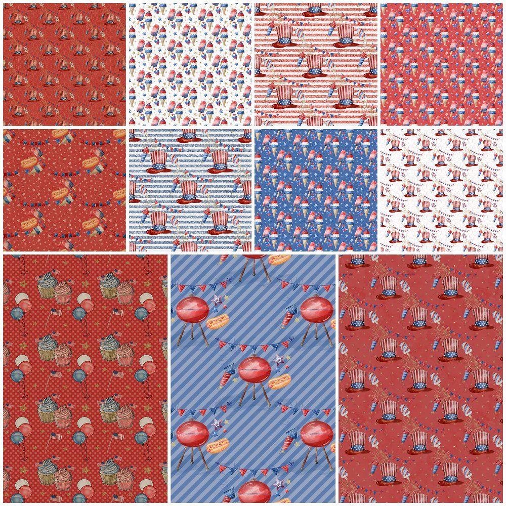 Celebrate Freedom Fat Quarter Bundle - 11 Pieces